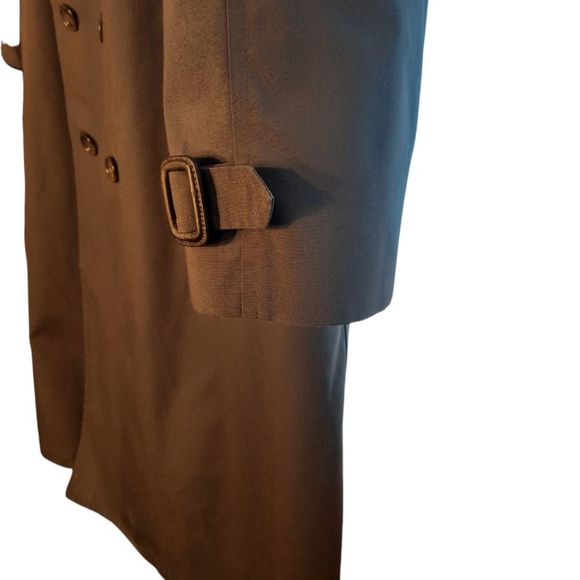 London Fog Mens Trench coat,  Size 46 regular Long Gray - Picture 11 of 15